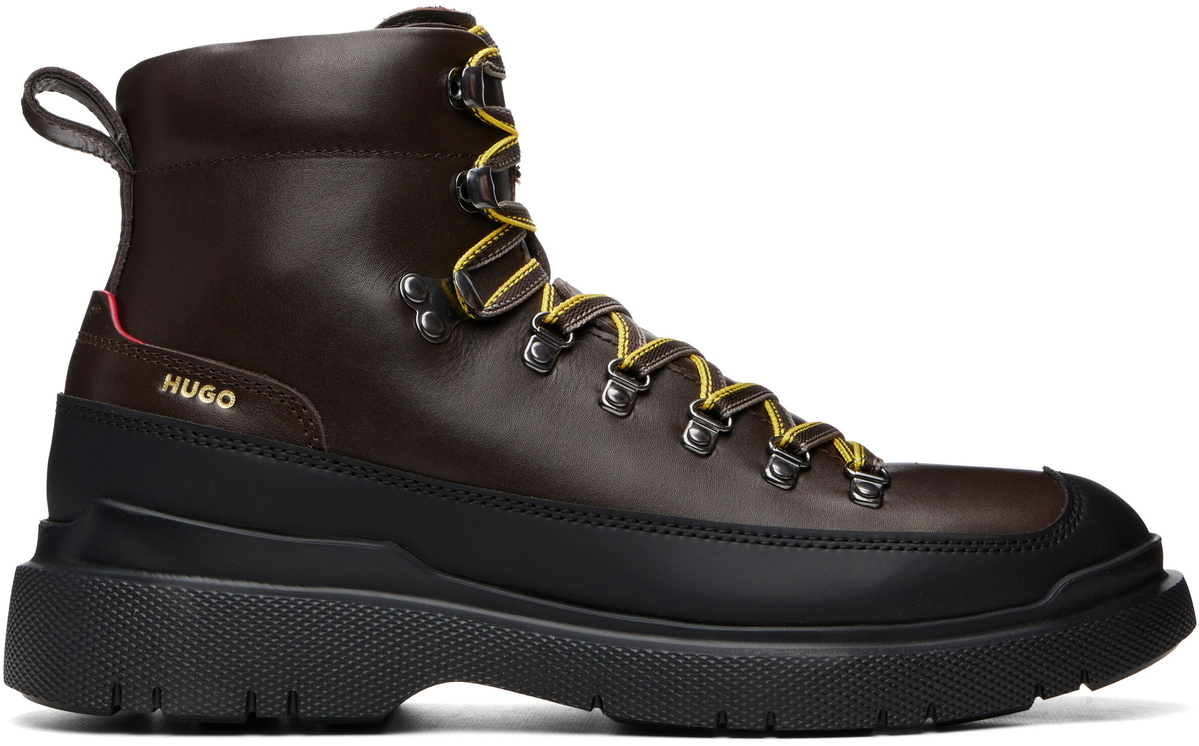 Hugo Brown Hiking-Style Leather Boots