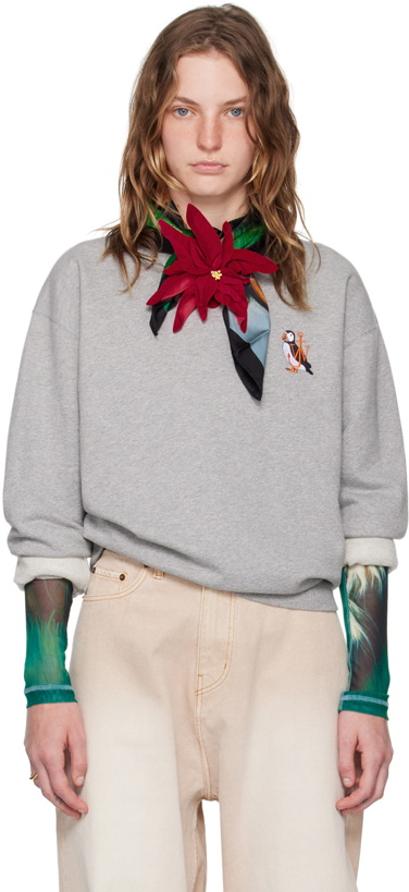 Photo: JW Anderson Gray Puffin Embroidered Sweatshirt
