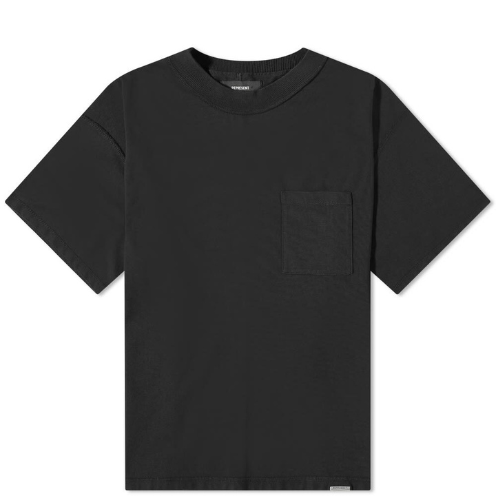 Photo: Represent Men's Oversize Pocket T-Shirt in Off Black