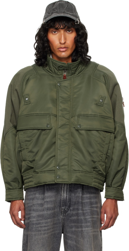 Photo: R13 Khaki Ribbed Flight Bomber Jacket