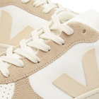 Veja Men's V-10 Leather Basketball Sneakers in Extra White/Sable Sahara