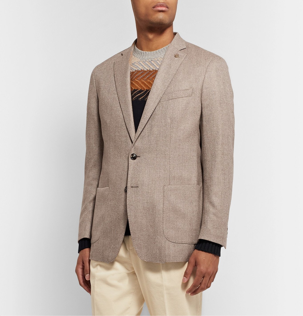 Peter Millar - Beige The Winter Excursionist Herringbone Wool and Cashmere-Blend Blazer - Neutrals