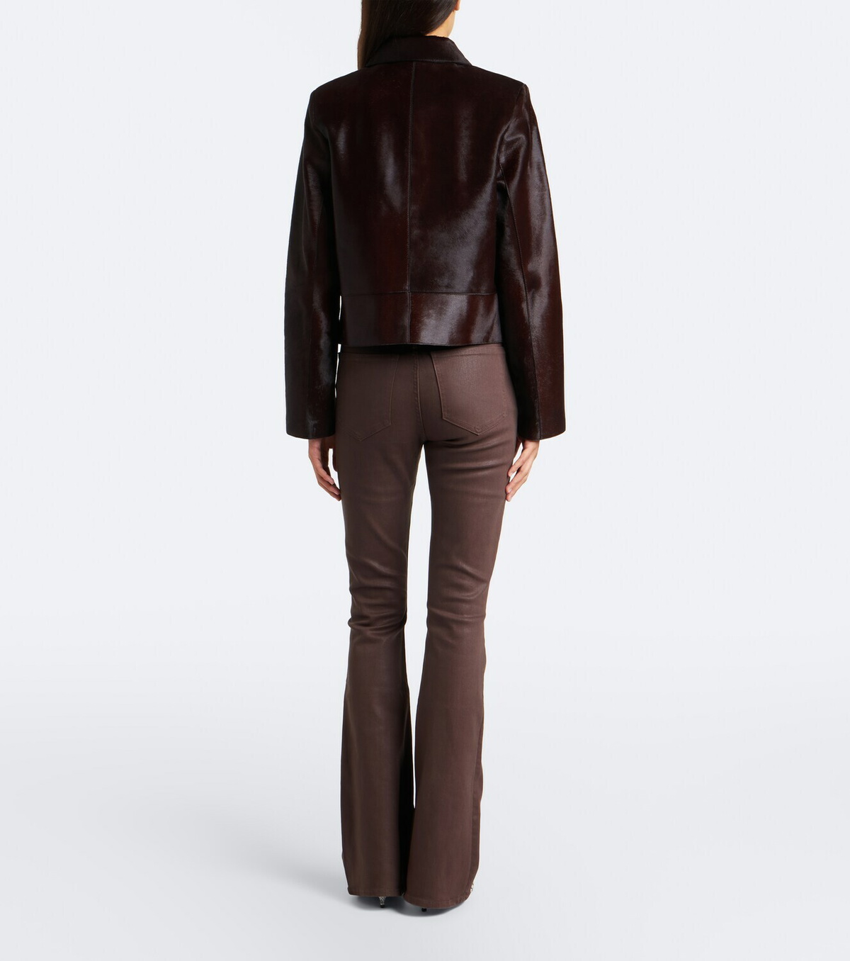 Veronica Beard Beverly coated flared jeans