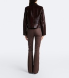 Veronica Beard Beverly coated flared jeans