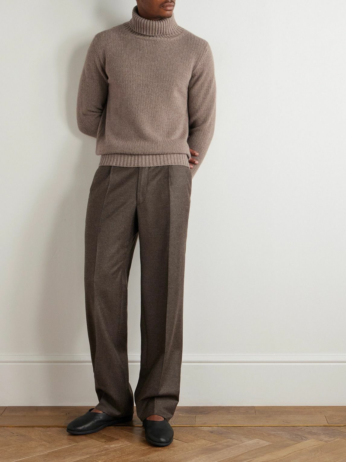 Stòffa - Cashmere Rollneck Sweater - Brown