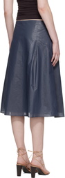 Paloma Wool Navy Dimi Midi Skirt