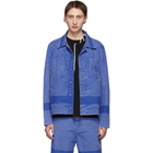 Craig Green Blue Acid Wash Line Stitch Worker Jacket