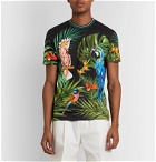 Dolce & Gabbana - Slim-Fit Contrast-Trimmed Printed Cotton-Jersey T-Shirt - Multi