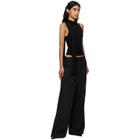 St. Agni Black Knit Scarf Top