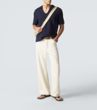 Orlebar Brown Batten crochet cotton polo shirt