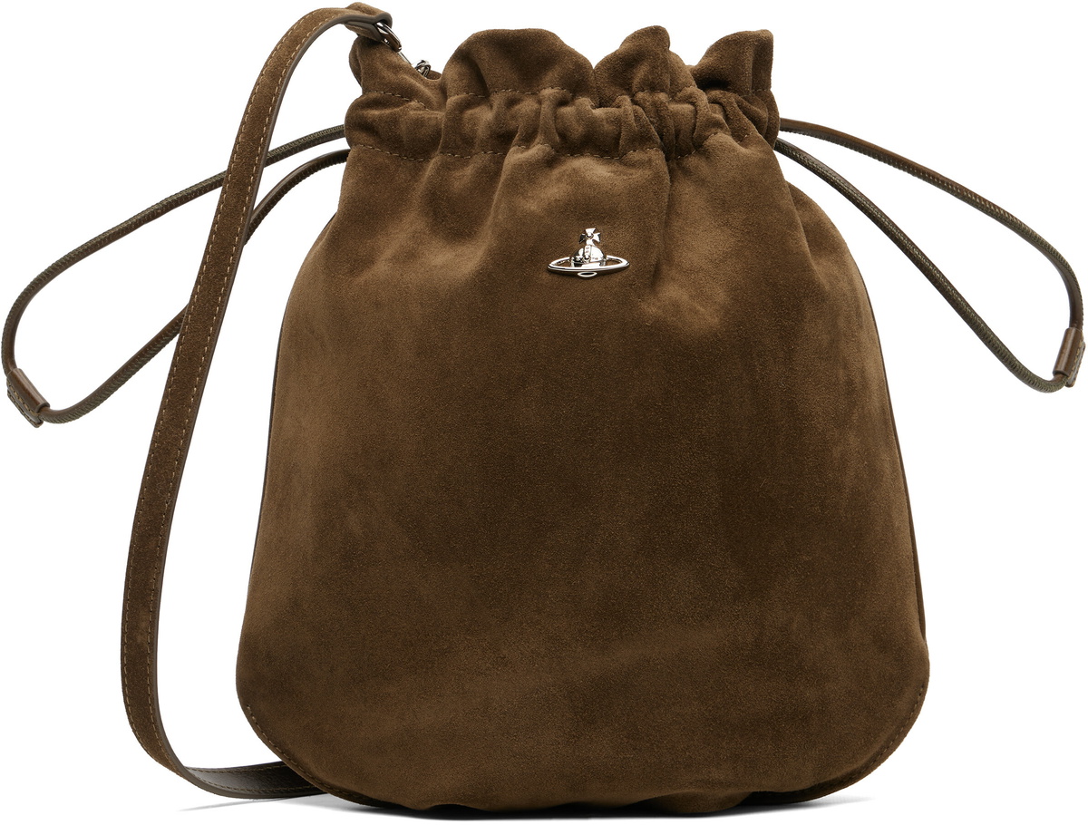 Vivienne Westwood Khaki Drawstring Pouch Bag