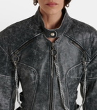 KNWLS Chain-detail leather jacket