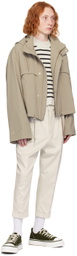 AMI Paris Taupe Drawstring Jacket