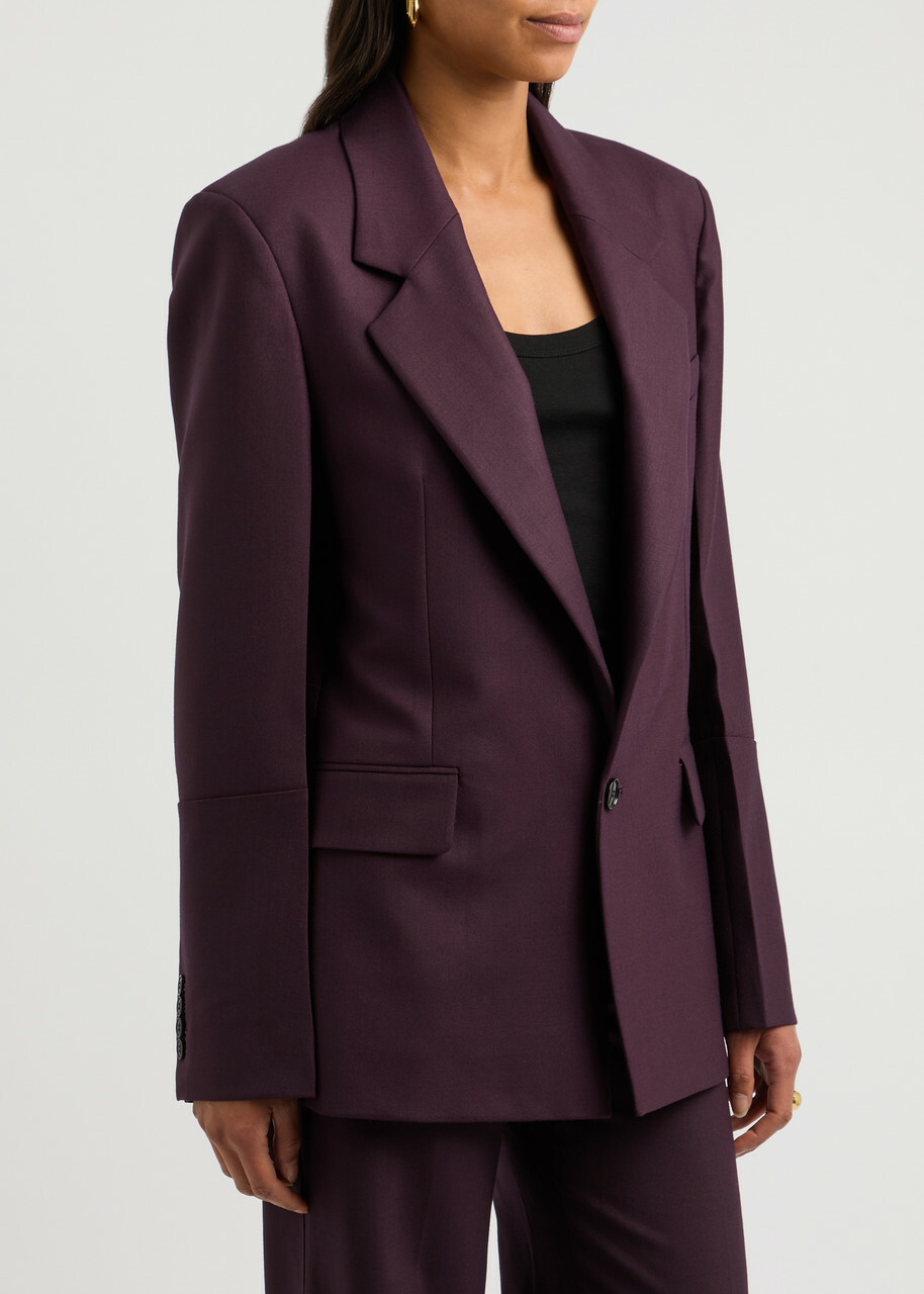 Victoria Beckham Twill Blazer Dark Red Victoria Beckham