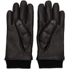 Hugo Black Leather 3D Stitching Gloves