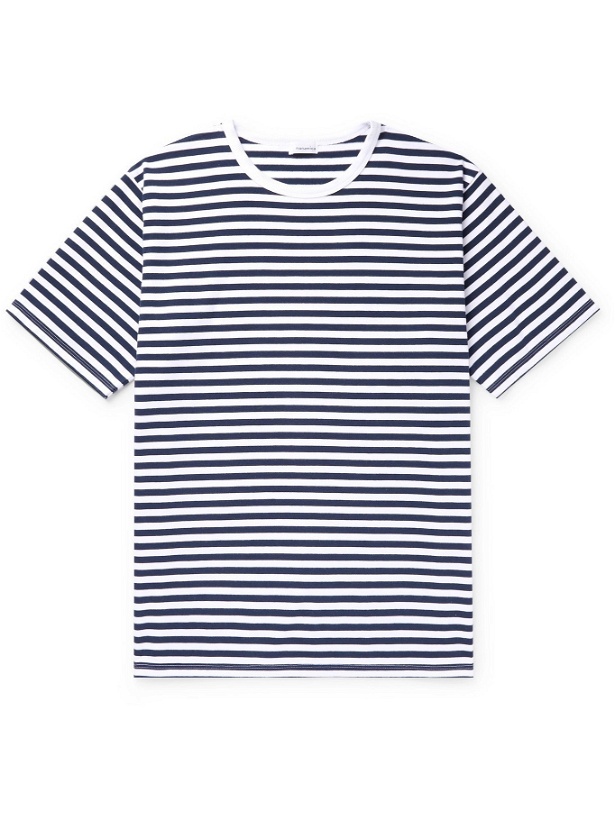 Photo: NANAMICA - Striped COOLMAX Cotton-Blend Jersey T-Shirt - Multi