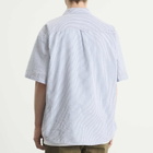FrizmWORKS Men's OG Stripe Seersucker Short Sleeve Shirt in Blue