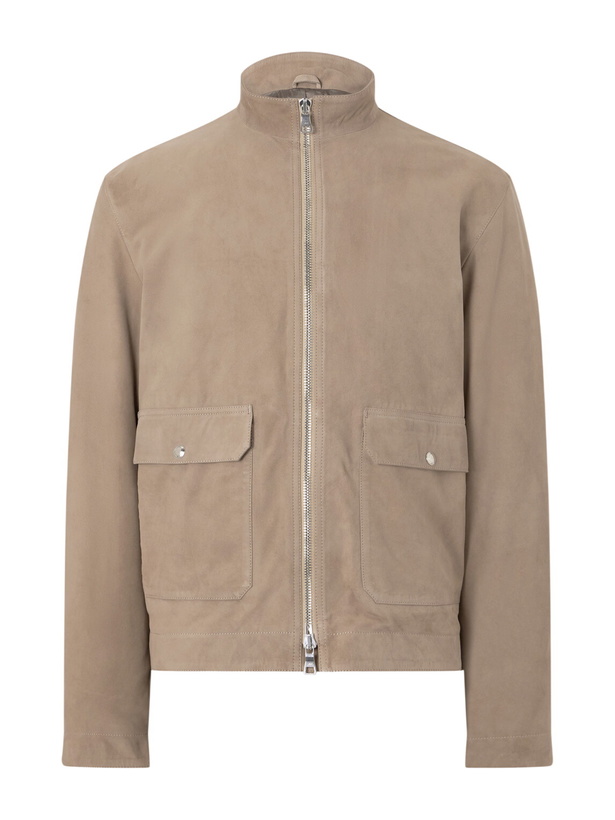 Photo: Mr P. - Harrington Suede Jacket - Brown