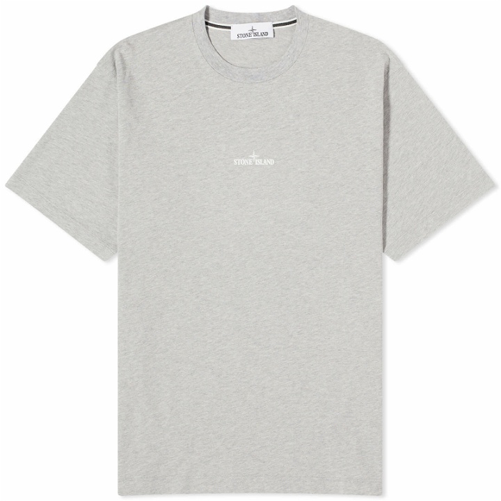 Photo: Stone Island Men's Scratched Print T-Shirt in Grey Marl