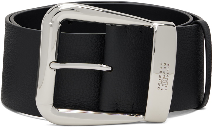 Photo: MM6 Maison Margiela Black Leather Belt