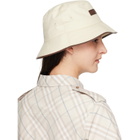 Burberry Off-White Logo Gabardine Bucket Hat