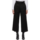 Mame Kurogouchi Black Ribbon Stripe Pleated Trousers