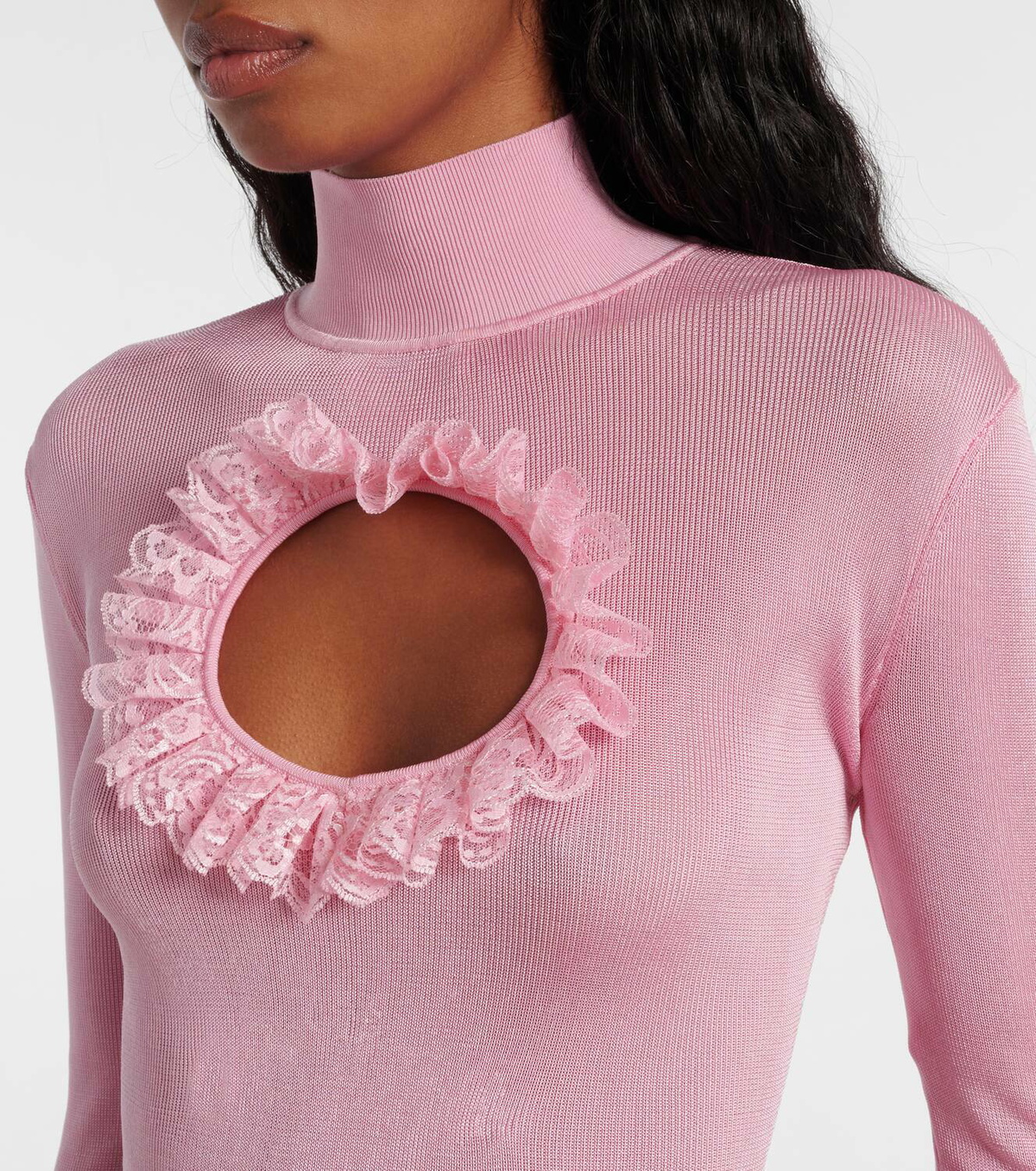 Self-Portrait x Christopher Kane cutout lace-trimmed bodysuit