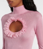 Self-Portrait x Christopher Kane cutout lace-trimmed bodysuit
