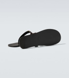Saint Laurent Cassandre leather thong sandals