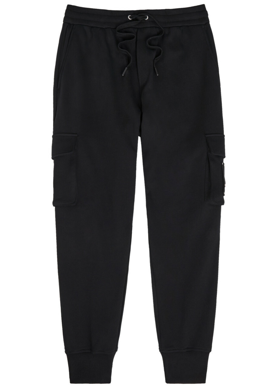 Moose Knuckles Hartsfield Tapered-leg Cotton Cargo Sweatpants Black