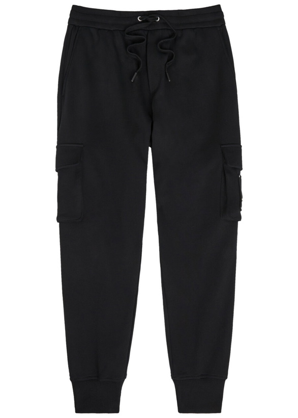 Photo: Moose Knuckles Hartsfield Tapered-leg Cotton Cargo Sweatpants Black