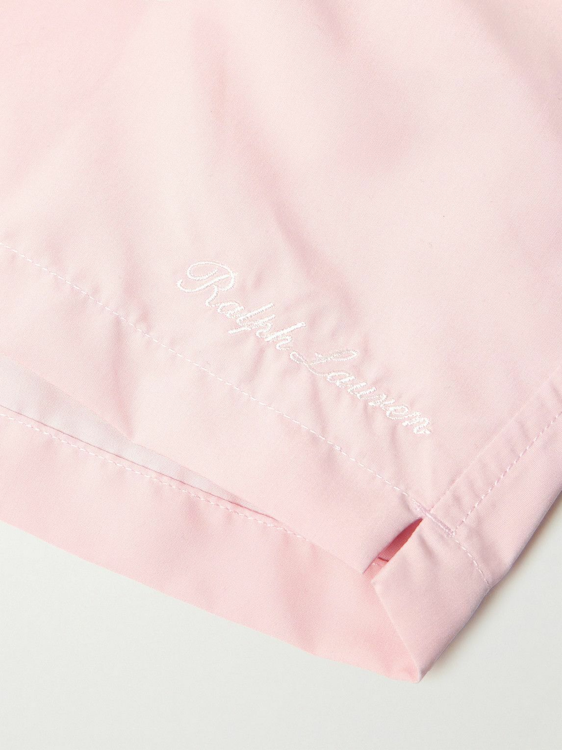 Ralph Lauren Purple label - Straight-Leg Mid-Length Logo-Embroidered Swim Shorts - Pink