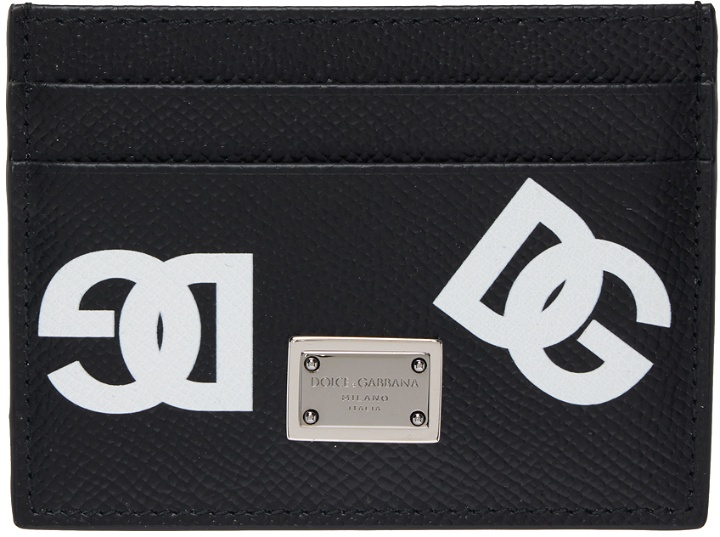 Photo: Dolce & Gabbana Black All-Over DG Print Card Holder