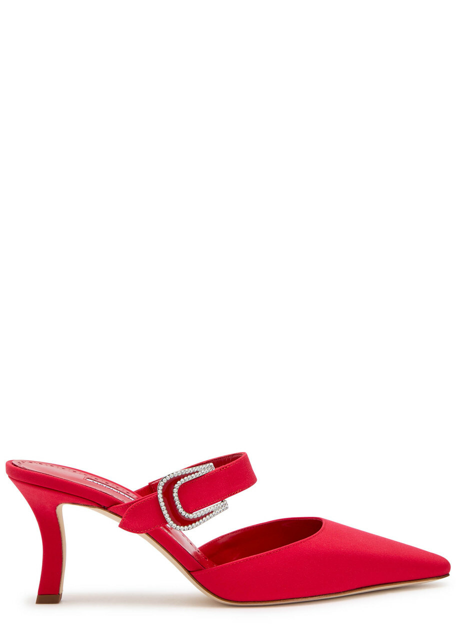 Manolo Blahnik Jadara 70 raffia mules Manolo Blahnik