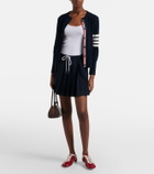 Thom Browne Pleated striped wool miniskirt