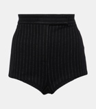 Alex Perry Pinstripe high-rise shorts