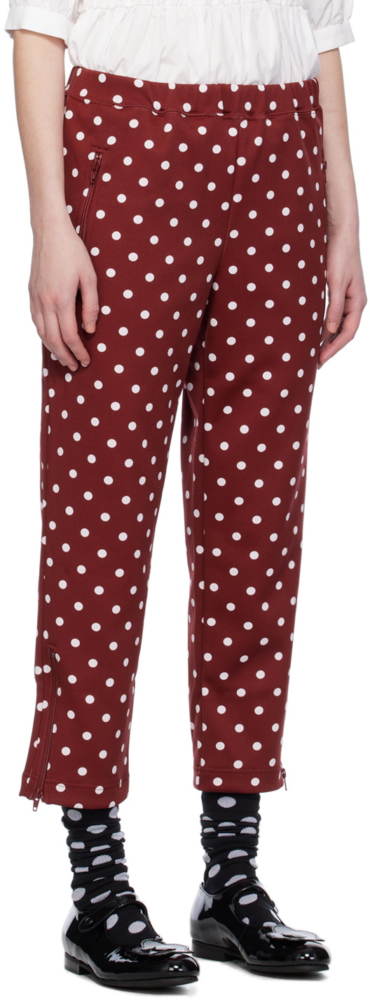 Comme des Garçons Girl Burgundy Polka Dot Trousers