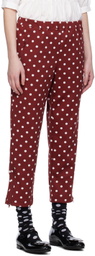 Comme des Garçons Girl Burgundy Polka Dot Trousers