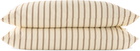 Tekla Two-Pack Beige & Brown Percale Pillowcases