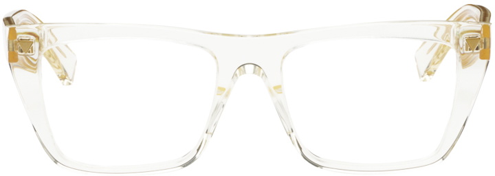 Photo: Bottega Veneta Yellow Square Glasses