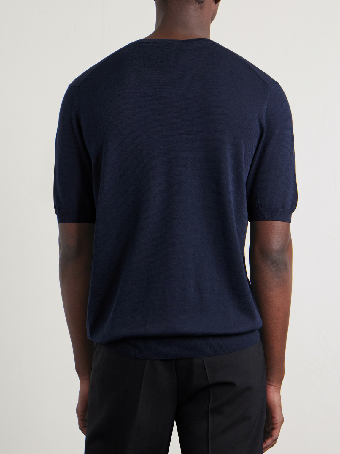 Slowear - Cotton and Silk-Blend T-Shirt - Blue