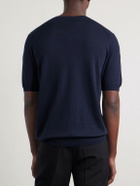 Slowear - Cotton and Silk-Blend T-Shirt - Blue