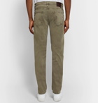 AG Jeans - Tellis Slim-Fit Stretch-Cotton Twill Trousers - Men - Army green