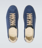 Brunello Cucinelli Leather-trimmed suede sneakers