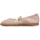 Maison Margiela Pink Replica Soft Laced Ballerina Flats