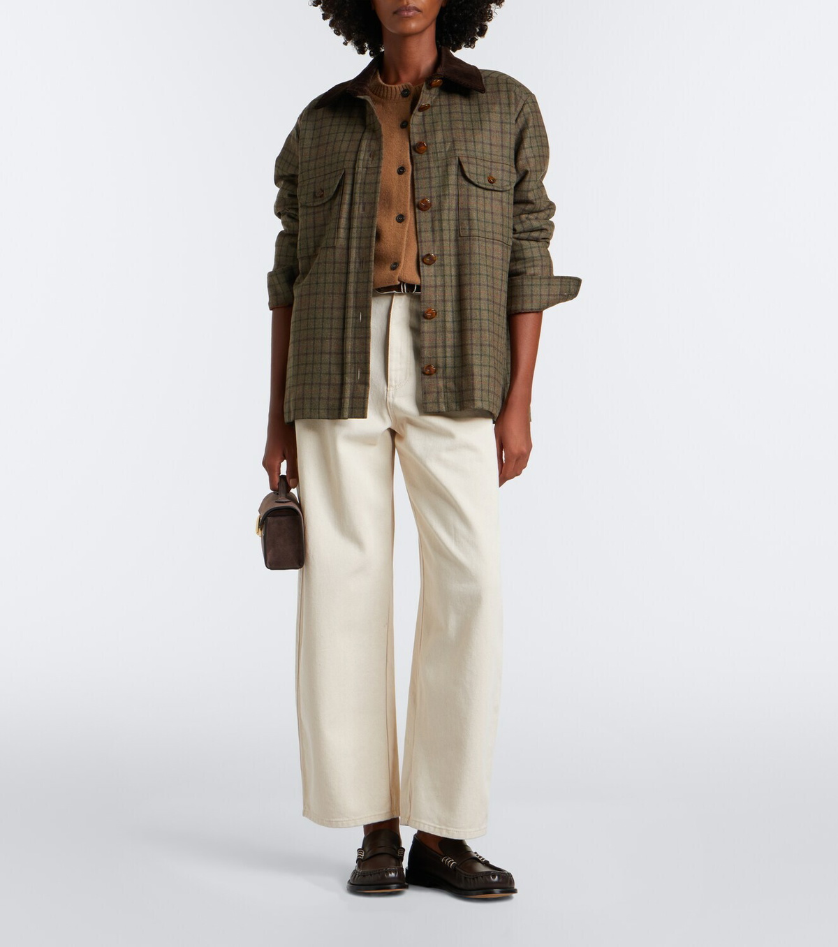 Savette Symmetry Slim suede top-handle bag