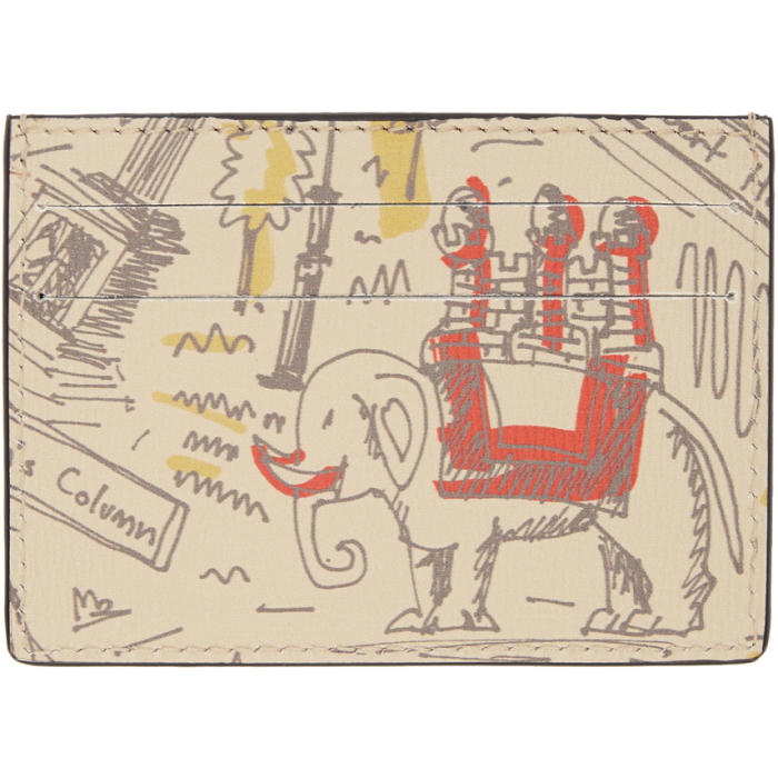 Burberry Beige Icon Print London Card Holder 