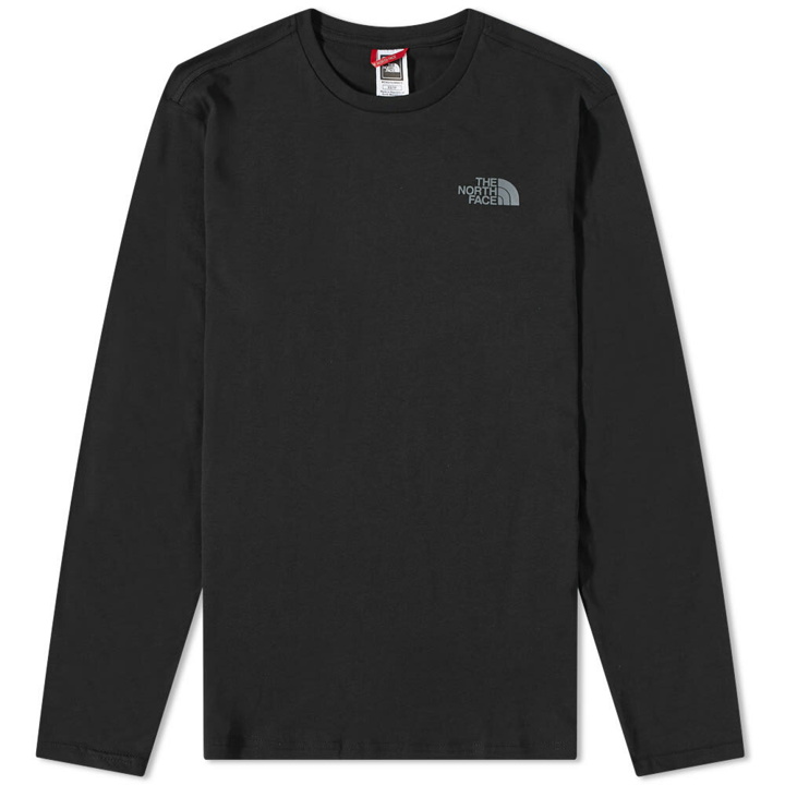 Photo: The North Face Men's Long Sleeve Easy T-Shirt in Black/Zinc Grey