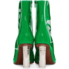 Vetements Green Patent Exit Lighter Boots