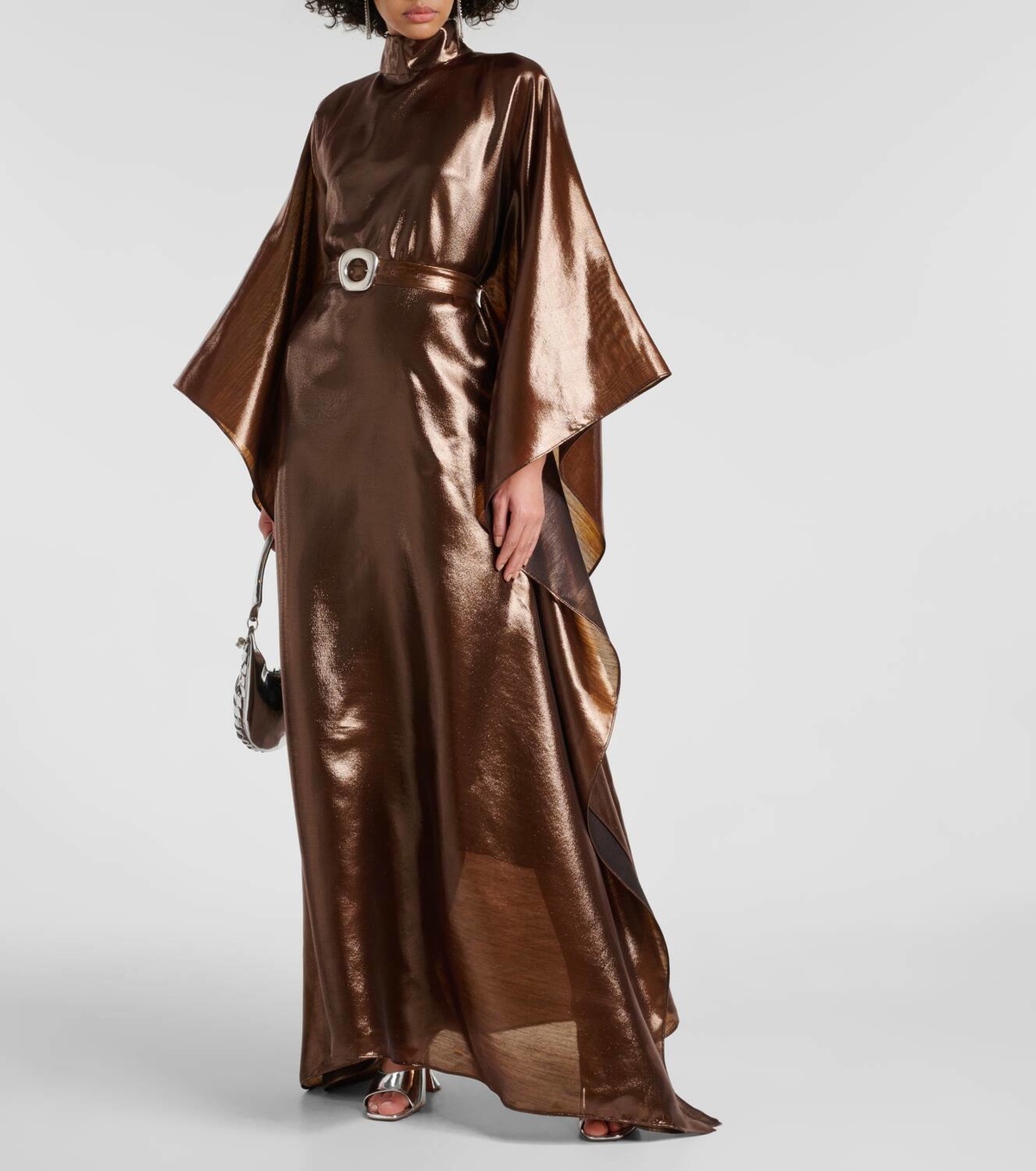 Taller Marmo Cigar belted wool-blend kaftan